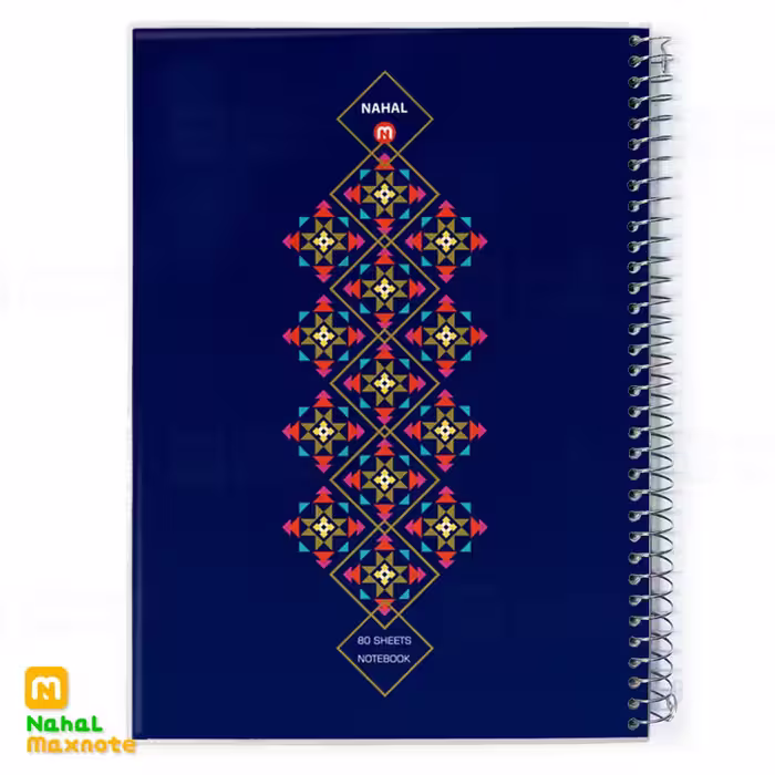 دفتر 80 برگ سیمی طلقی کد 3812.طرح 12