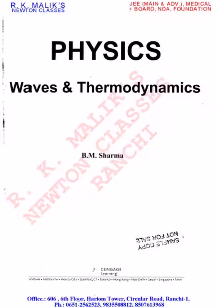 خرید و دانلود نسخه کامل کتاب Physics for JEE/ISEET: Waves &amp; Thermodynamics