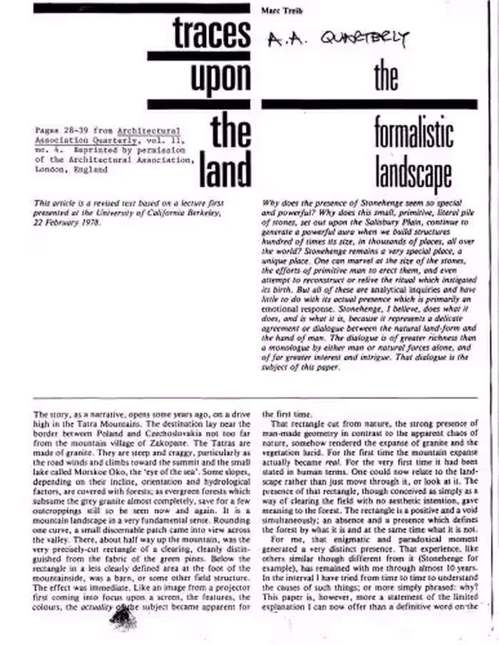 خرید و دانلود نسخه کامل کتاب Traces Upon The Land. The Formalistic Landscape