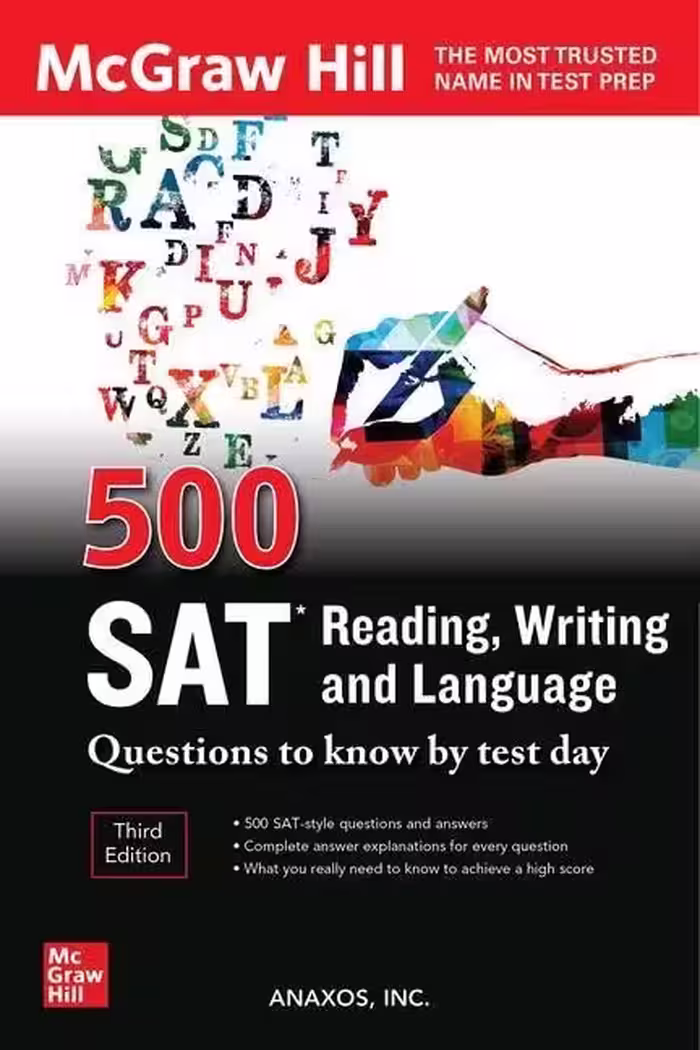 500 اس ای تی ریدینگ رایتینگ | کتاب انگلیسی 500 SAT Reading Writing and Language 3nd