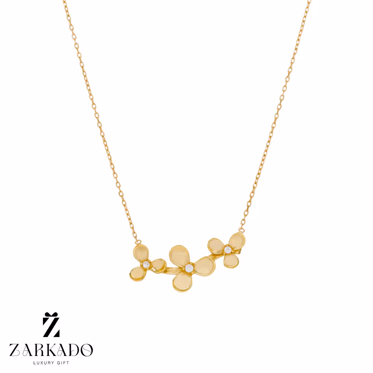 گردنبند طلا طرح گل های ونکلیف کد N16934
