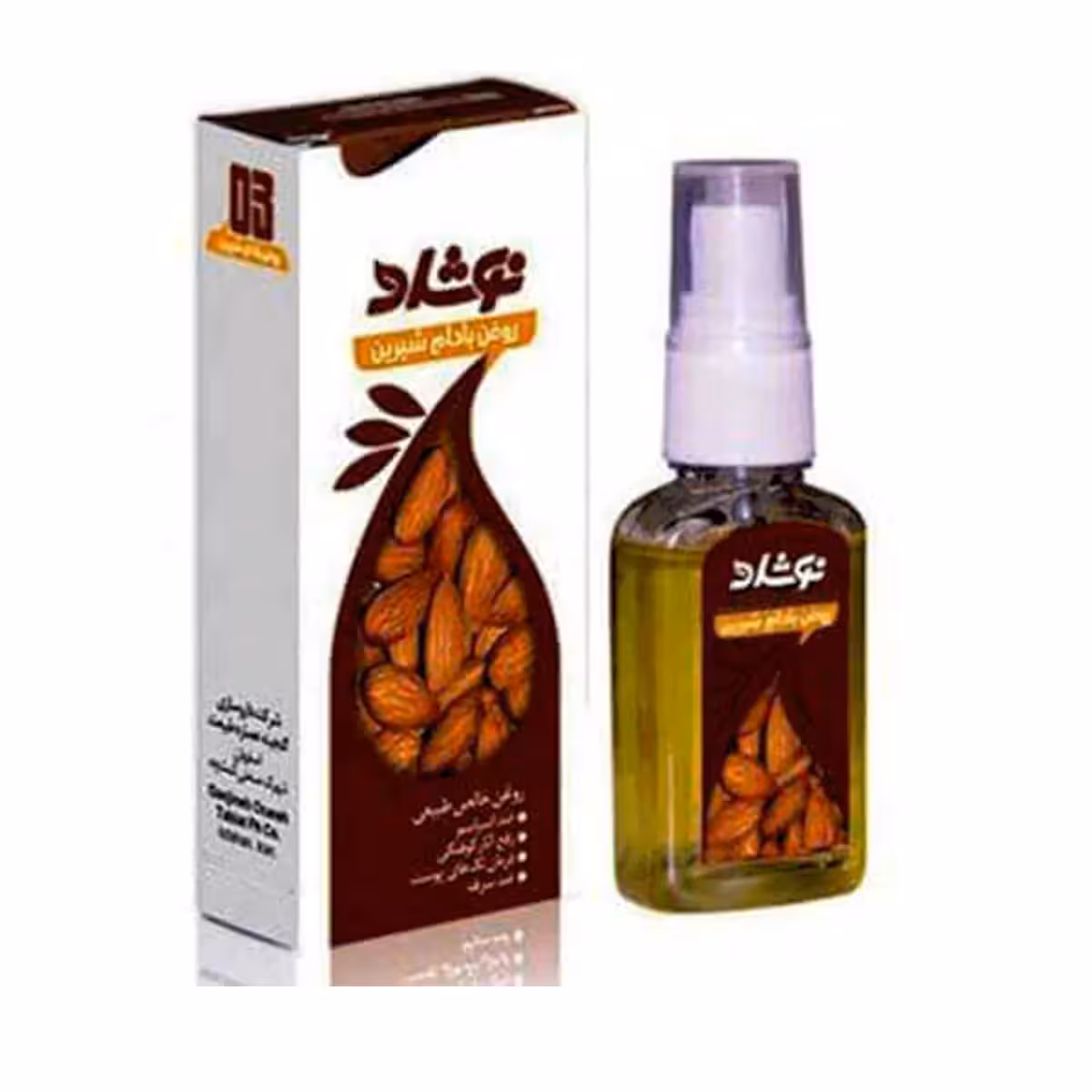 روغن بادام شیرین حجم 33 میلی لیتر نوشاد