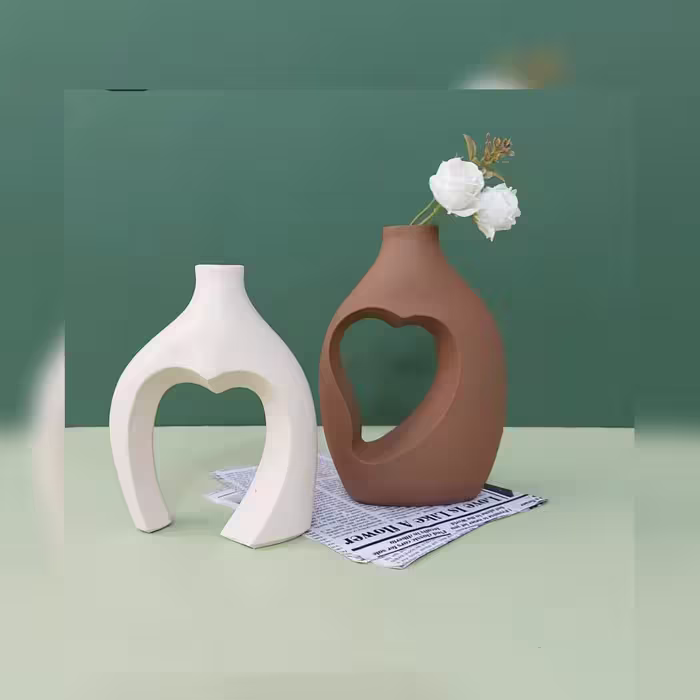 گلدان تو دلی مدل قلب مجموعه 2عددی