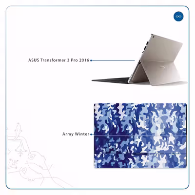 برچسب پوششی ماهوت مدل Army-Winter مناسب برای تبلت ایسوس Transformer 3 Pro 2016