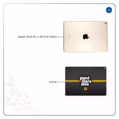 برچسب پوششی ماهوت مدل Gta-Game مناسب برای تبلت اپل iPad Air 2 2014 A1566