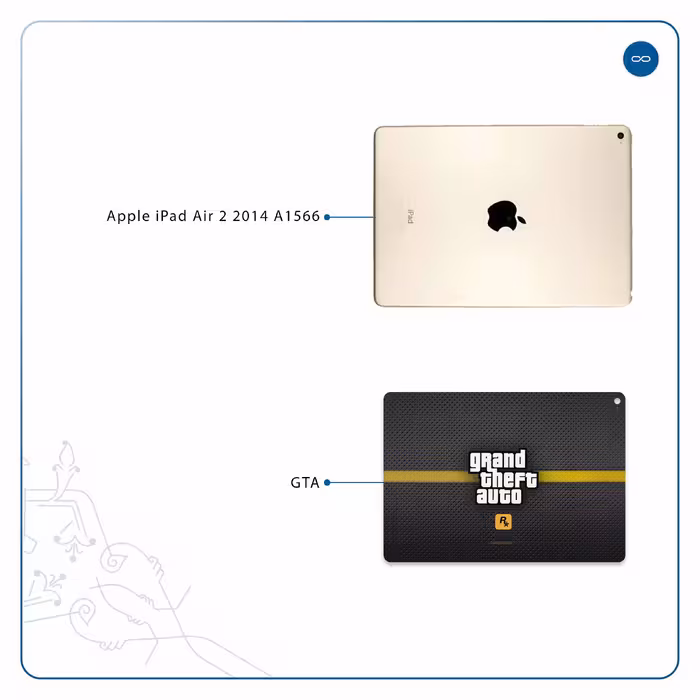 برچسب پوششی ماهوت مدل Gta-Game مناسب برای تبلت اپل iPad Air 2 2014 A1566