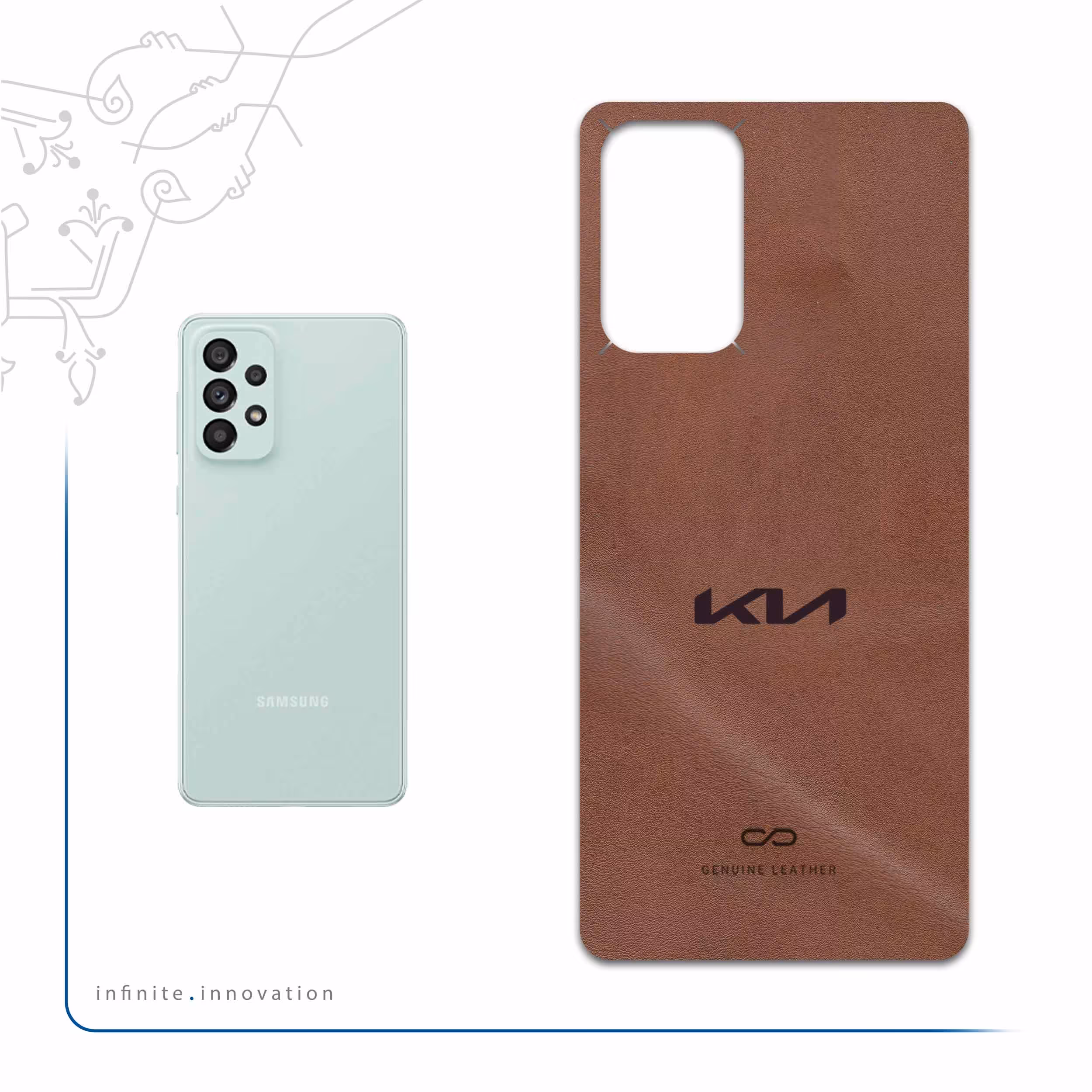 برچسب پوششی ماهوت مدل MNL-KIA مناسب برای گوشی موبایل سامسونگ Galaxy A73 5G