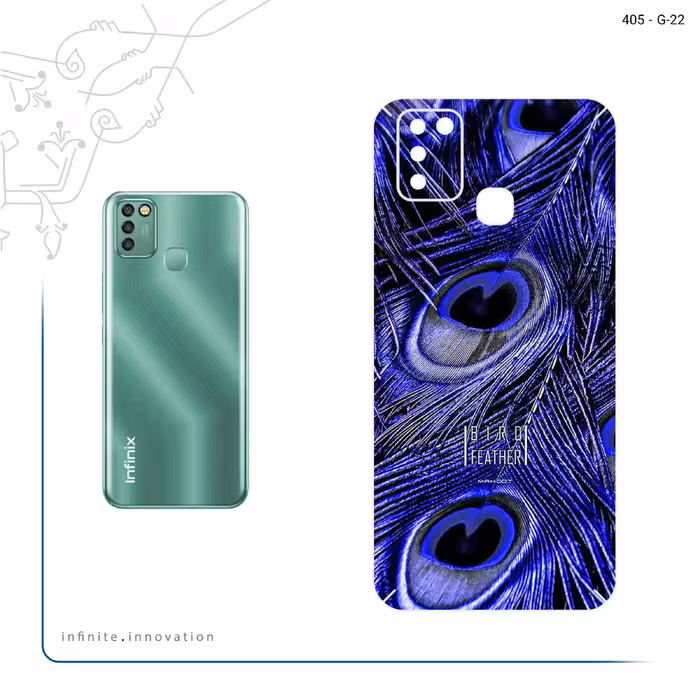 برچسب پوششی ماهوت مدل Purple Feather مناسب برای گوشی موبایل اینفینیکس Smart 6 X657B