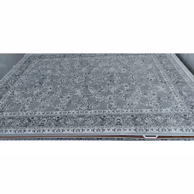 فرش ماشینی زمرد مشهد طرح افشان زمینه سیلور