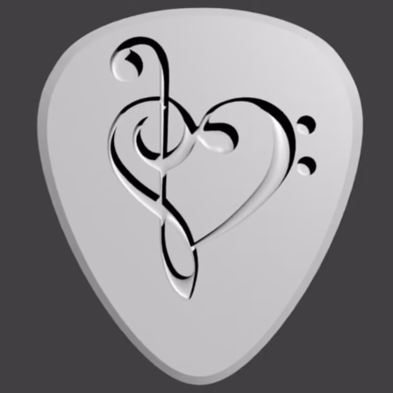 پیک گیتار مدل Heart Shaped بسته دو عددی