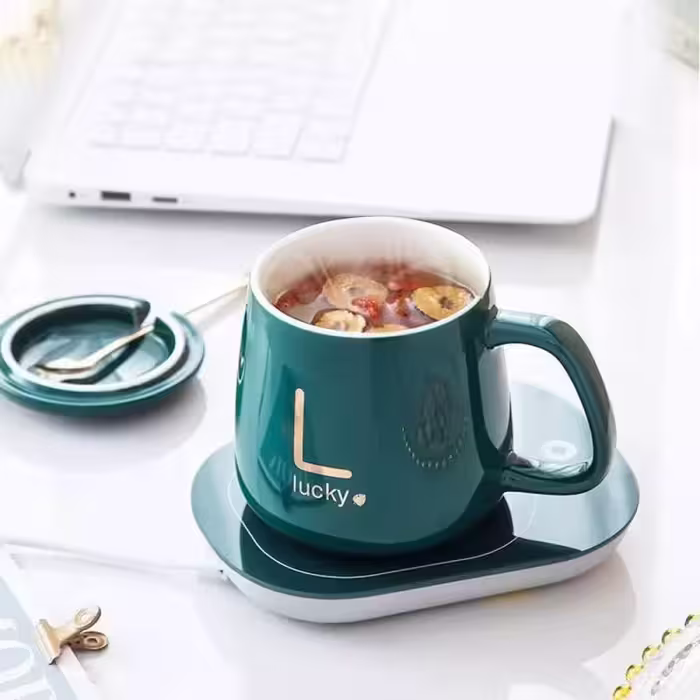 ماگ لاکی مدل Warmer Cup به همراه صفحه گرم کن برقی