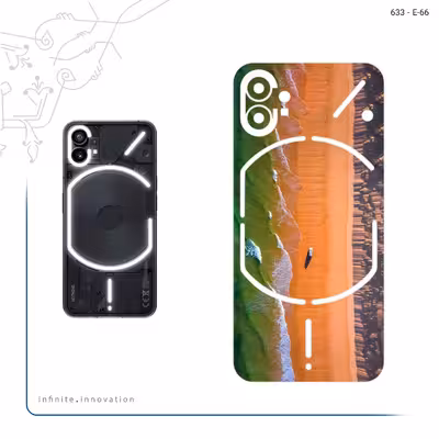 برچسب پوششی ماهوت مدل Beach and Green Sea مناسب برای گوشی موبایل ناتینگ Phone 1