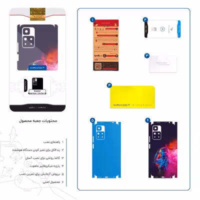 برچسب پوششی ماهوت مدل Smoke Rainbow Digital Art 1-FullSkin مناسب برای گوشی موبایل شیائومی Redmi Note 11 Pro Plus 5G