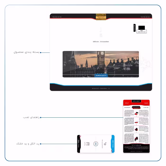 برچسب پوششی ماهوت مدل London City مناسب برای تبلت اپل iPad Air 2 2014 A1566
