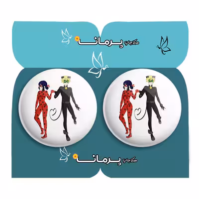پیکسل پرمانه طرح دختر کفشدوزکی کد pm2n.29934 مجموعه 2 عددی