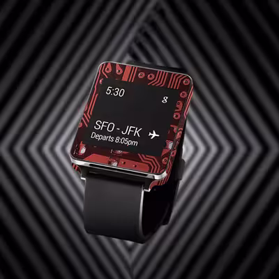 برچسب ماهوت طرح Red Printed Circuit Board مناسب برای ساعت هوشمند ال جی G Watch