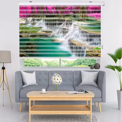  پرده زبرا زیو مدل L5061 سایز 100x280 سانتی متر