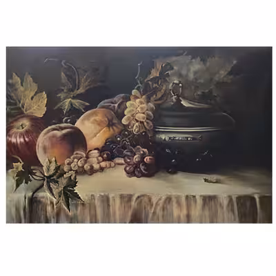 تابلو نقاشی رنگ روغن مدل میز میوه