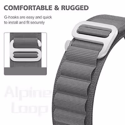 بند اسپایدر مدل LOOP ALPINE مناسب برای ساعت هوشمند هایلو Solar Plus RT3 