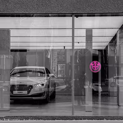 چراغ دیواری نئون دیزاین طرح Bmw_PN