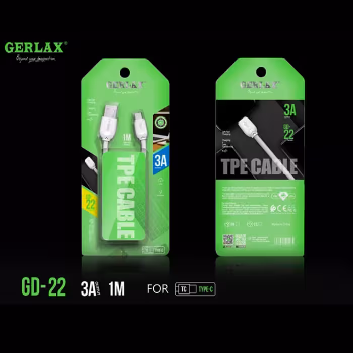 کابل تبدیل USB به USB-C جرلکس مدل GD-22 طول 1 متر