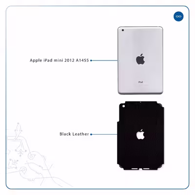 برچسب پوششی ماهوت مدل Black-Leather مناسب برای تبلت اپل iPad mini 2012 A1455