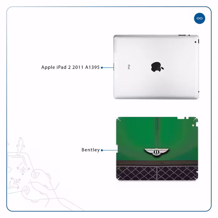 برچسب پوششی ماهوت مدل Bentley مناسب برای تبلت اپل iPad 2 2011 A1395