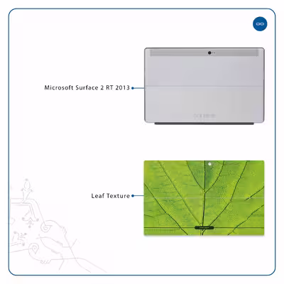 برچسب پوششی ماهوت مدل Leaf-Texture مناسب برای تبلت مایکروسافت Surface 2 RT 2013