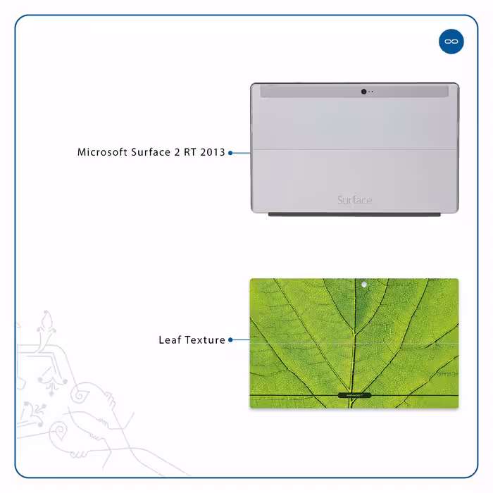 برچسب پوششی ماهوت مدل Leaf-Texture مناسب برای تبلت مایکروسافت Surface 2 RT 2013