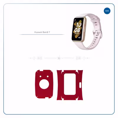 برچسب ماهوت طرح Matte-Warm-Red مناسب برای ساعت هوشمند هوآوی Band 7
