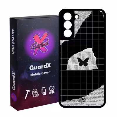 کاور گارد ایکس طرح پروانه مدل Glass10533 مناسب برای گوشی موبایل سامسونگ Galaxy S21 FE