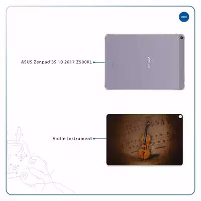 برچسب پوششی ماهوت مدل Violin-Instrument مناسب برای تبلت ایسوس Zenpad 3S 10 2017 Z500KL