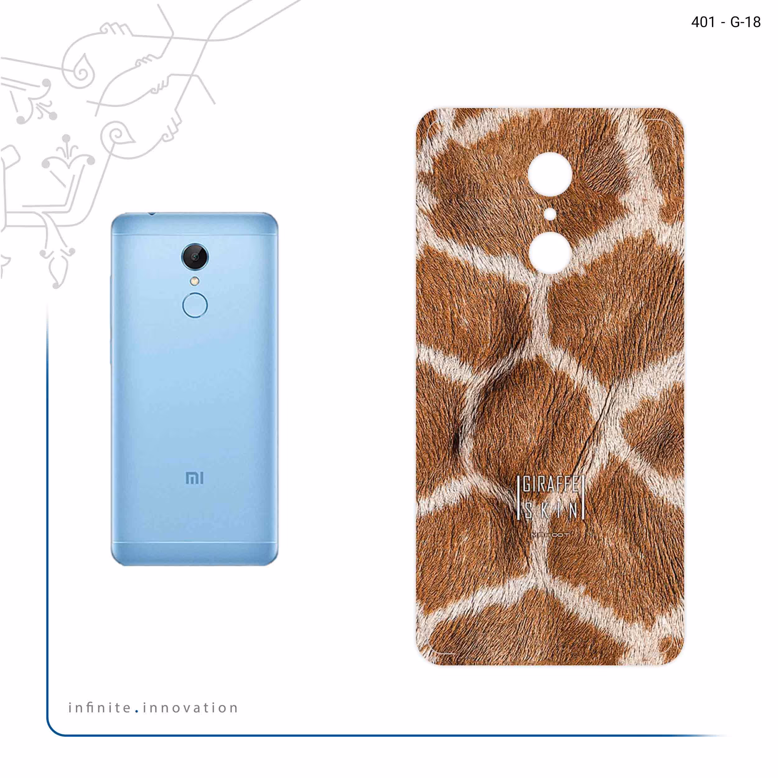 برچسب پوششی ماهوت مدل Giraffe Skin مناسب برای گوشی موبایل شیائومی REDMI 5
