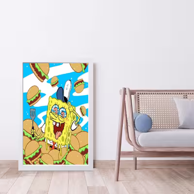 تابلو مدل باب اسفنجی Sponge bob کد G12-40
