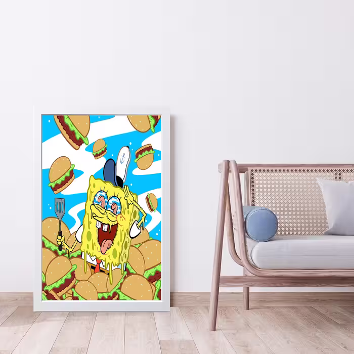 تابلو مدل باب اسفنجی Sponge bob کد G12-40