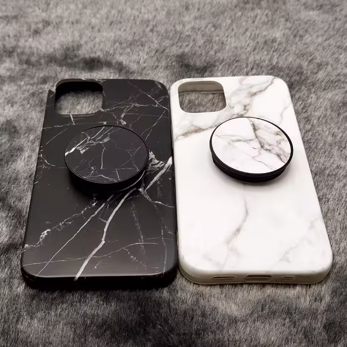 کاور مدل ماربل کد 03 مناسب برای گوشی موبایل اپل Iphone 12 Mini به همراه پایه نگهدارنده