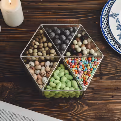 شکلات خوری شیشه ای مدل 6side.orga