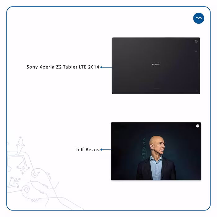 برچسب پوششی ماهوت مدل Jeff Bezos مناسب برای تبلت سونی Xperia Z2 Tablet LTE 2014