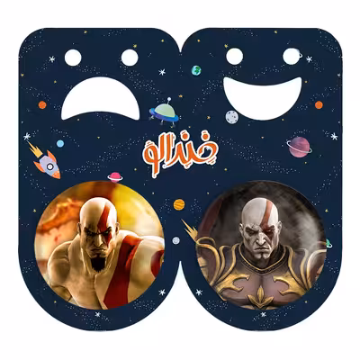 پیکسل خندالو مدل God Of War کد 48604856 مجموعه 2 عددی