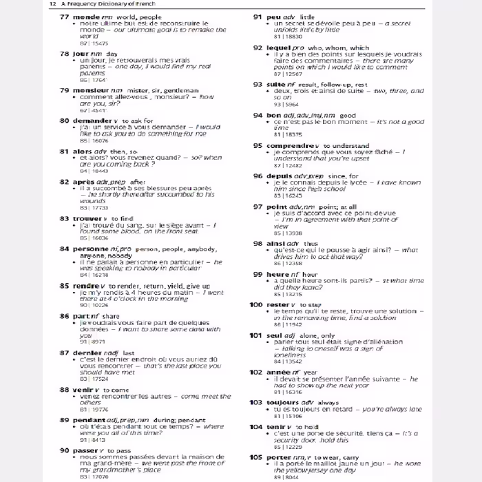 کتاب a frequency dictionary of French اثر Yvon Le Bras نشر Routledge
