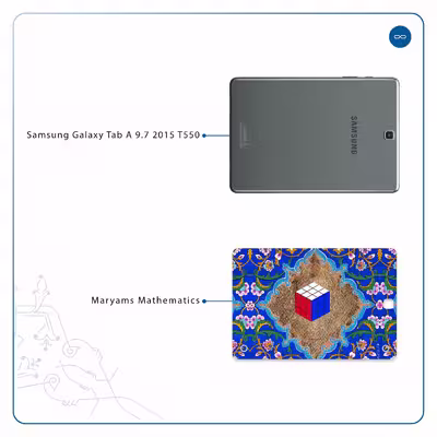 برچسب پوششی ماهوت مدل Maryams Mathematics مناسب برای تبلت سامسونگ Galaxy Tab A 9.7 2015 T550