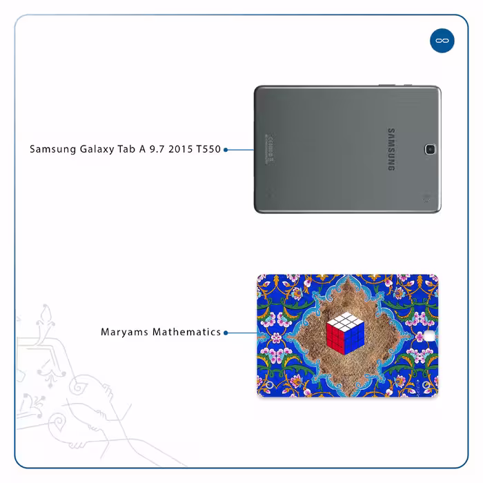 برچسب پوششی ماهوت مدل Maryams Mathematics مناسب برای تبلت سامسونگ Galaxy Tab A 9.7 2015 T550