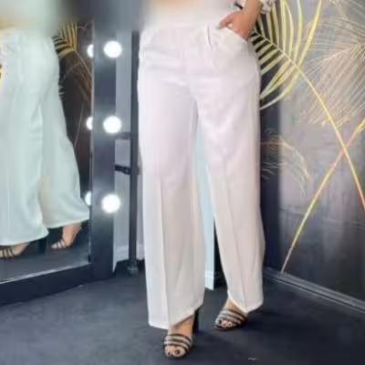 شلوار زنانه بگ سفید