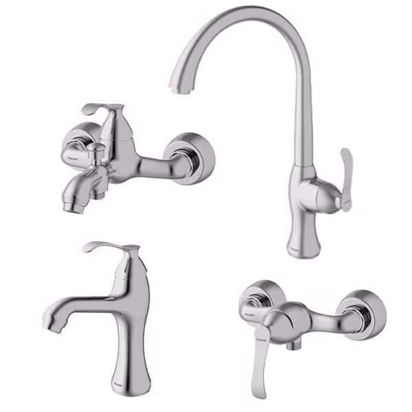 ست شیرآلات کلاسیک شودر کروم