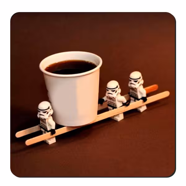 زیر لیوانی طرح لیوان قهوه و استورم تروپرز کد nzl294