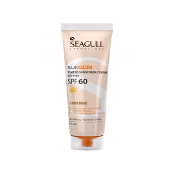 ضد آفتاب SPF 60 رنگی بژ روشن فاقد چربی سی گل