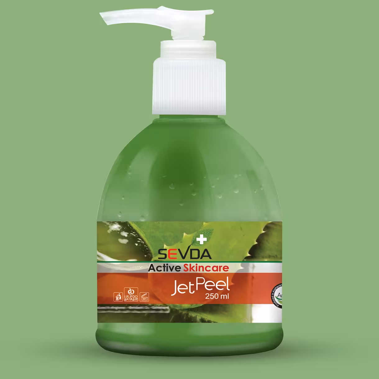 ژل لایه بردار پوست سودا مدل جت پیل حاوی عصاره آلوئه ورا حجم 250mL