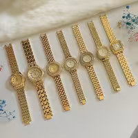 ساعت مچی زنانه مارک النا بدنه استیل رنگ ثابت نگین بدون ریزش و شفاف موتور شرکتی عالی همراه جعبه کد 255 جدید 