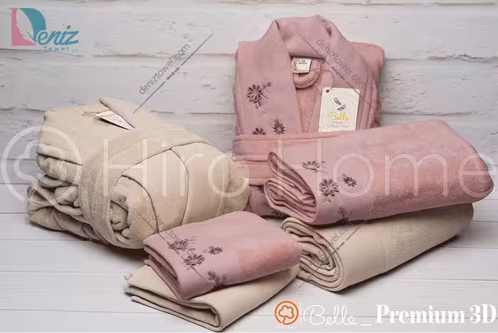 حوله ست دو نفره بلو گل برجسته