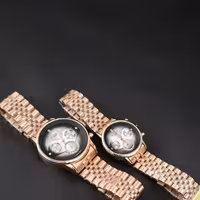 ست ساعت مچی عقربه ای سیتیزن سفید مشکی رزگلد مدل 10